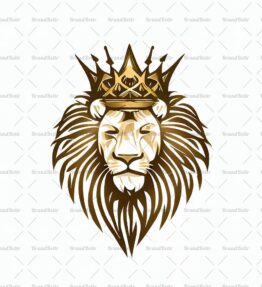 Majestätischer Löwe und Krone